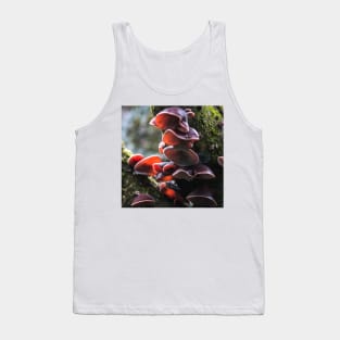 Mushrooms Growing on a Tree in the Forest Tank Top